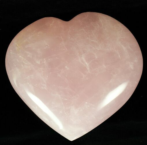Polished Rose Quartz Heart - Madagascar #59112